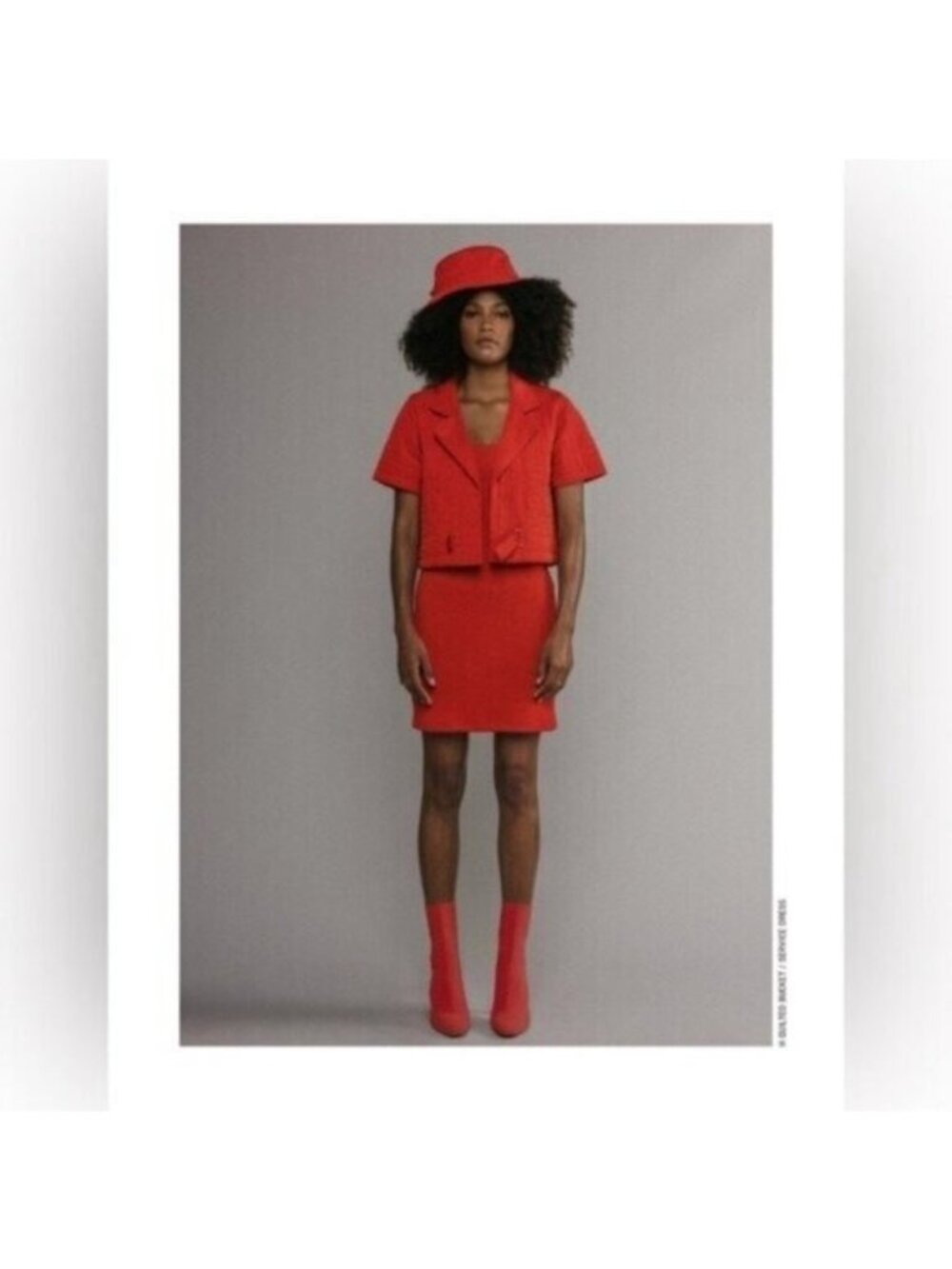 NWT [SET] Honor The Gift Service Mini Dress S Red Ribbed Oversized Monogram